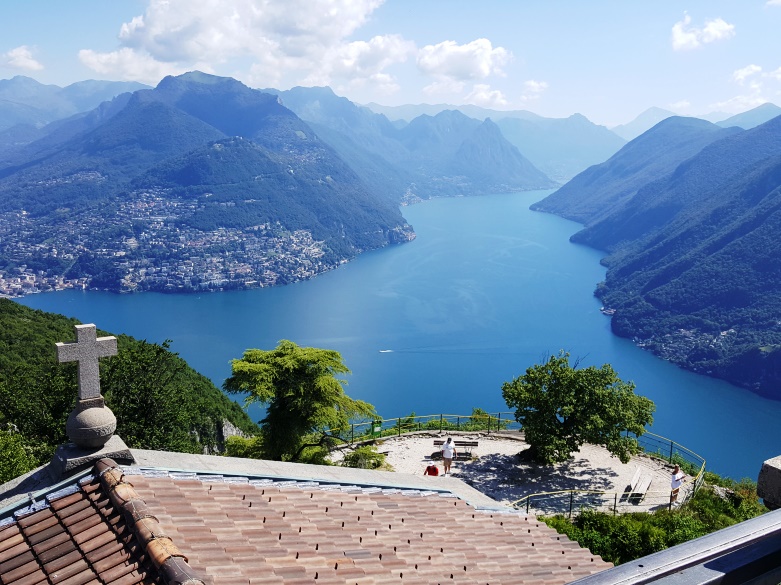 Lake Lugano east arm from San Salvatore